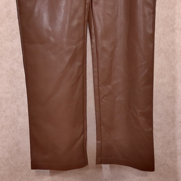 NWT Wilfred Melina Cognac Vegan Leather Pants, 5 Pocket, Size 6 - Picture 3 of 10
